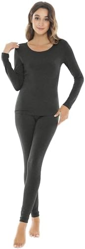 NACHILA Thermal Underwear for Women - Viscose Bamboo Soft Long Johns Set