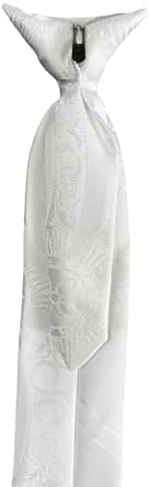 Holiday Bow Ties Boys First Holy Communion Necktie White Clergy Jacquard
