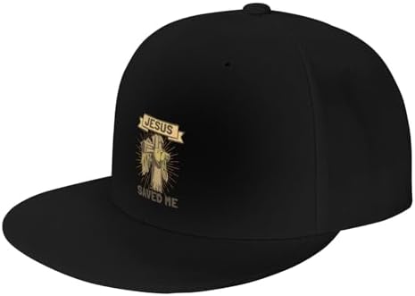 Jesus Saved Me Flat Bill Cap for Men Women