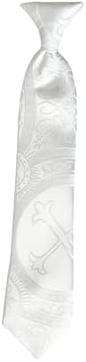 Holiday Bow Ties Boys First Holy Communion Necktie White Clergy Jacquard