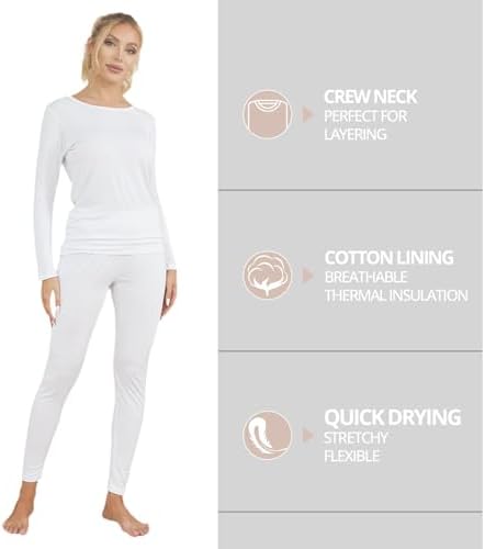 Channo Womens Lightweight Spring Base Layer - Breathable Undershirt PantsLimited Sizes