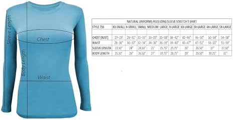Natural Uniforms Womens Under Scrub Long Sleeve T-Shirt Crew Neck
