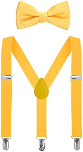 WELROG Kids Suspender Bow Tie Sets