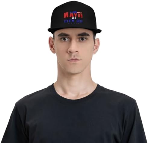 ZRCAIFU Mayor of Titty City Flat Bill Cap for Men Women
