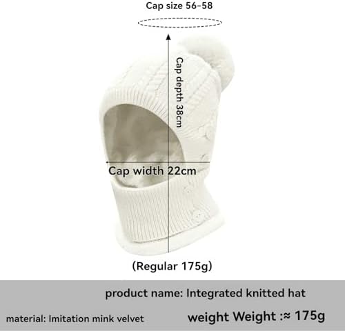 Warm Windproof Womens Balaclava with Hood