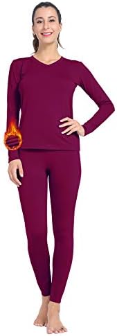 Subuteay Thermal Underwear Set Women Long Johns Fleece Lined