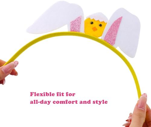 Olen Easter Bunny Ears Headband with Chick
