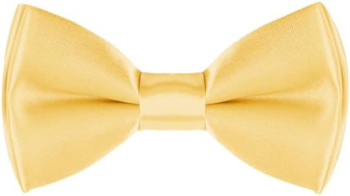 Boys Soft Adjustable Bow Tie Solid Color Satin