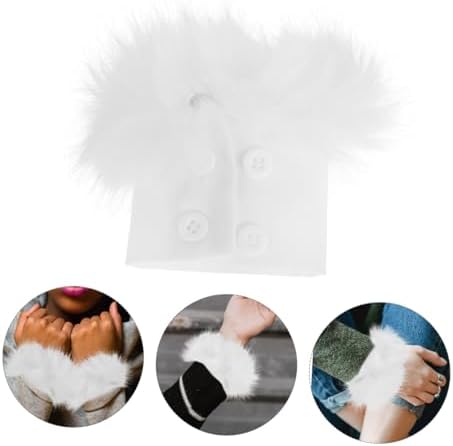 GALPADA 1 Pair Faux Fur Wrist Cuffs for Women Boys Girls