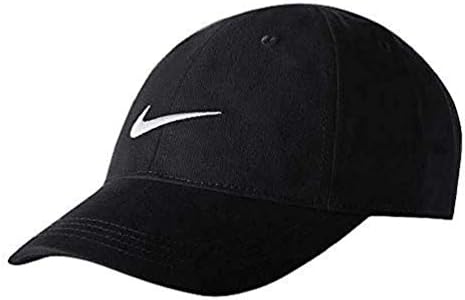 Nike Youths Embroidered Swoosh Logo Cotton Baseball Cap Black Toddler
