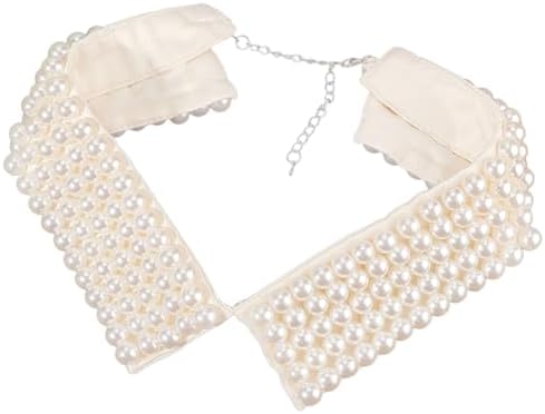 Faux Pearl Collar Necklace with Beaded Extensions