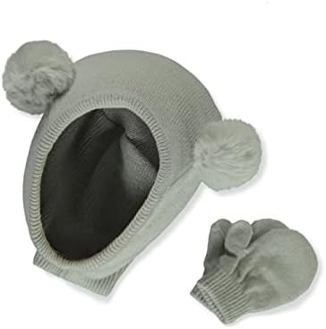 Koala Baby Boys 2-Piece Faux Fur Balaclava Hat With Mittens Set