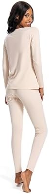 Nutria Womens Thermal Underwear Set Winter Fleece Lined Base Layer