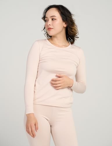 LAPASA Women Thermal Underwear Set Long Johns Top Bottom Fleece Lined