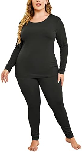 INVOLAND Thermal Plus Size Pajama Set for Women