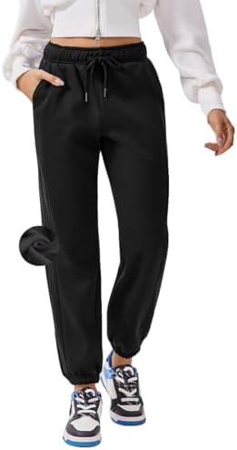 Fleece High Waisted Womens Thermal Pants with Cinch Bottom