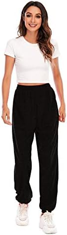 Womens High Waisted Faux Leather Sweatpants