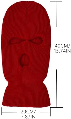 3 Hole Winter Knitted Ski Mask for Unisex Adults