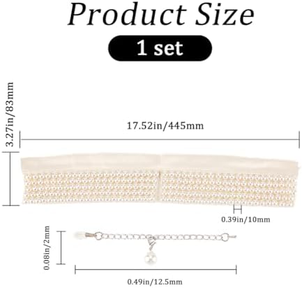 Faux Pearl Collar Necklace with Beaded Extensions
