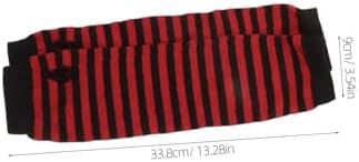 Fashionable Winter Gloves - Cute Striped Fingerless Arm Warmers for Women