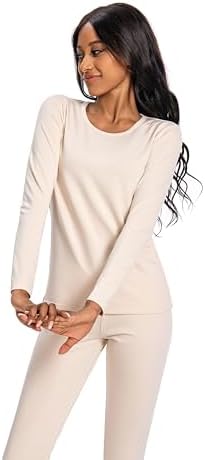 Nutria Womens Thermal Underwear Set Winter Fleece Lined Base Layer