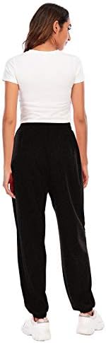 Womens High Waisted Faux Leather Sweatpants