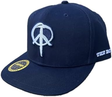 MO RAGZ Navy Flat Bill Hat Boys Series Peace Sign Logo