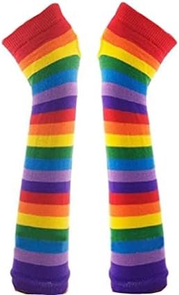 Rainbow Punk Goth Arm Warmers for Women 1