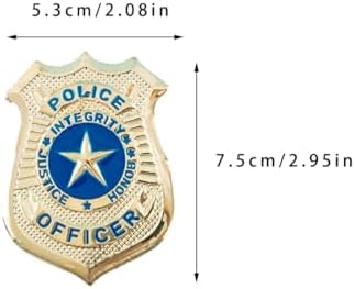 5Pcs Police Badge Pin Role Play Costume Accessory