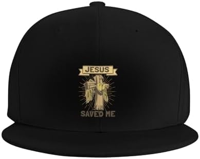 Jesus Saved Me Flat Bill Cap for Men Women