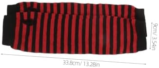 Healeved Women Striped Fingerless Arm Warmers