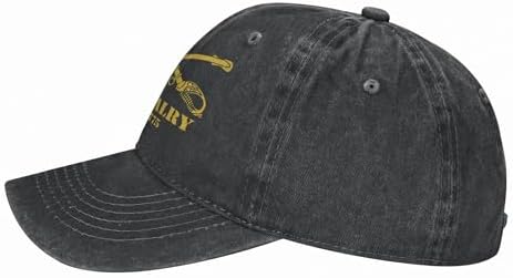 Outftnes Us Cavalry Army Branch Crossed Sabers Military Hat Adjustable Unisex Baseball Cap