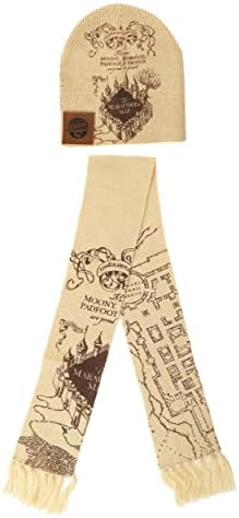 Harry Potter Marauders Map Knit Hat Scarf Set