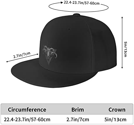 Allgobee Snapback Hat Baphomet Satanic Goat Head Trucker Cap