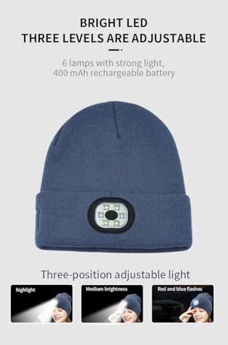 Spevert Unisex LED Bluetooth Beanie with Light