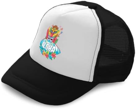 Aloha Elementary tropical trucker hat Adjustable kids caps for sun protection style