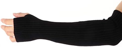 1 Pair Winter Warm Wool Gloves with Thumb Hole for Women