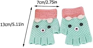 4-Piece Stretch Warm Fingerless Mitten Gloves for Boys