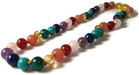 Authentic Baltic Essentials Polished Honey Rainbow Necklace with Twist Clasp 11