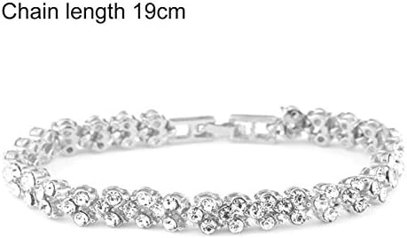 Charm Bracelet for Women Luxury Faux Crystal Shiny Bangle Jewelry