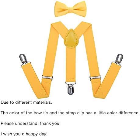 WELROG Kids Suspender Bow Tie Sets