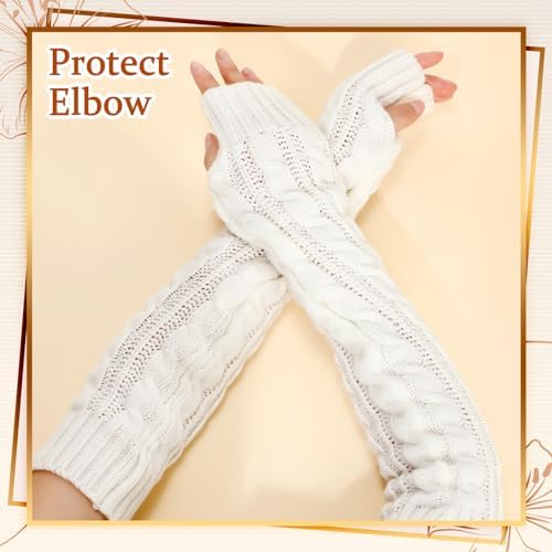 Thickened Fingerless Arm Warmers for Women