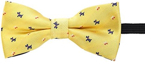 AUSKY 4 Pack Adjustable Pre-tied Bow Ties for Boys