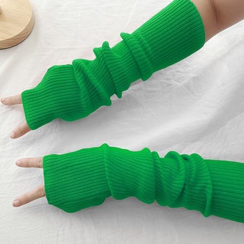 Womens Winter Fingerless Knitted Arm Warmers