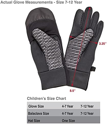 Kids Convertible Winter Gloves with Mitten Cover