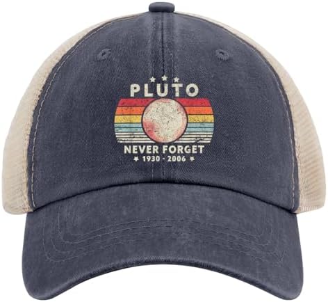 Never Forget Plutos Retro Style Funny Trucker Hat
