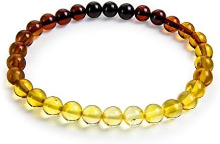 Amber Culture Stretch Bracelet - Multi Color Baltic Amber