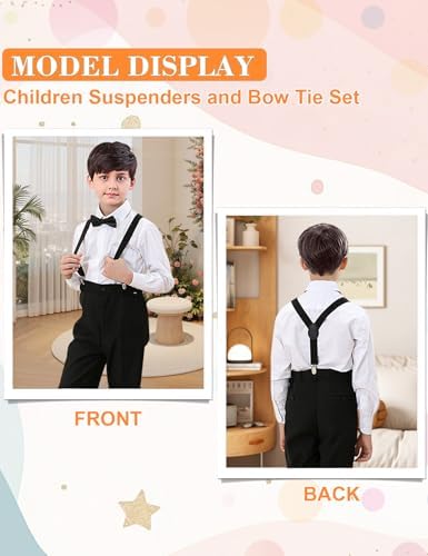 HANERDUN Kids Suspenders Bow tie Set