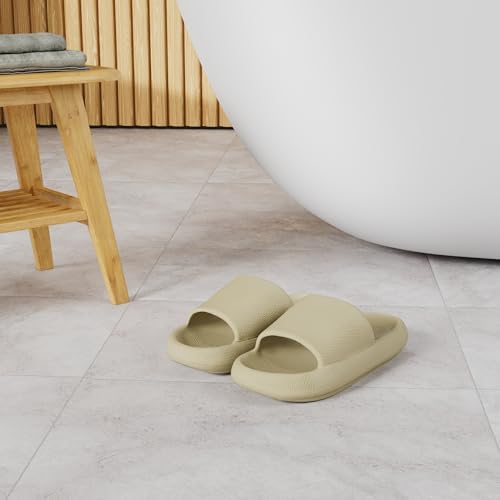 Bronax Womens Comfortable Pillow Slippers House Slides for Relaxed Feet