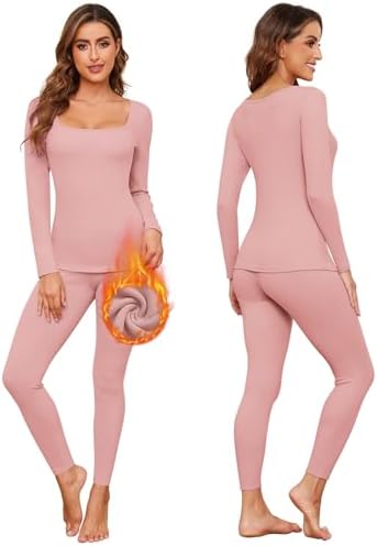 WOWENY Womens Thermal Underwear Set